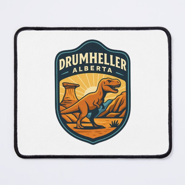 Item preview, Drumheller Alberta with Hoodoos and Tyrannosaurus Rex designed and sold by Places On Earth.