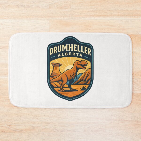 Item preview, Drumheller Alberta with Hoodoos and Tyrannosaurus Rex designed and sold by Places On Earth.