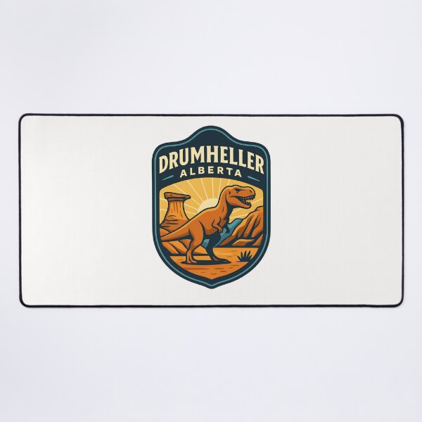 Item preview, Drumheller Alberta with Hoodoos and Tyrannosaurus Rex designed and sold by Places On Earth.