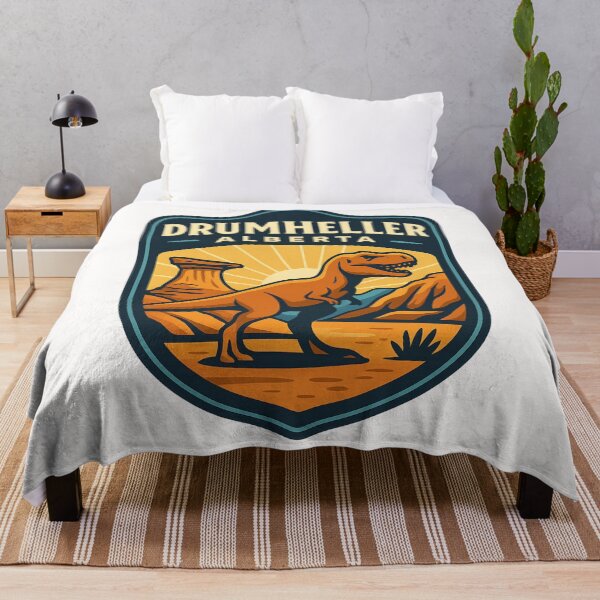Item preview, Drumheller Alberta with Hoodoos and Tyrannosaurus Rex designed and sold by Places On Earth.