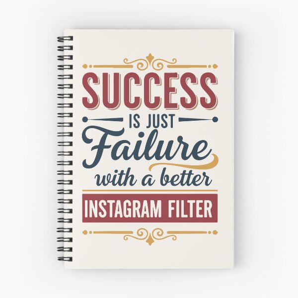 Item preview, “Success is just failure with a better Instagram filter” – Vintage Poster designed and sold by Tattee.