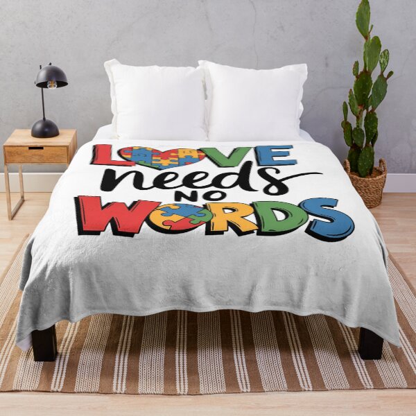 Item preview, Autism Awareness Love Needs No Words Heart Puzzle Piece Kids designed and sold by TyraYoung.