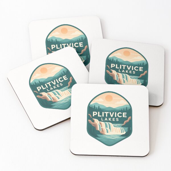 Item preview, Golden Sunset over Plitvice Lakes Waterfalls, Croatia designed and sold by Places On Earth.