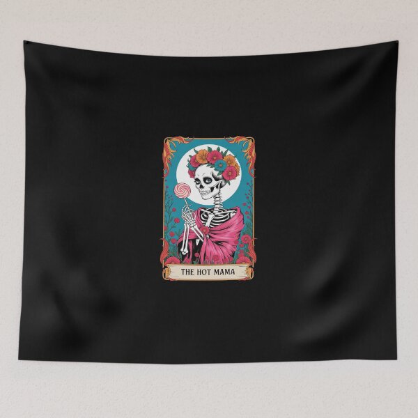 Item preview, Hot Mama Tarot Card Skeleton Day of the Dead Sugar Skull  designed and sold by Belkisallen.