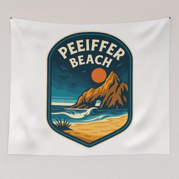 Item preview, Sunset at Pfeiffer Beach with Keyhole Rock, Big Sur California designed and sold by Places On Earth.