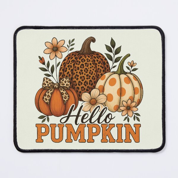 Item preview, Hello Pumpkin Boho Floral Fall Leopard Pumpkin designed and sold by misslouve23.