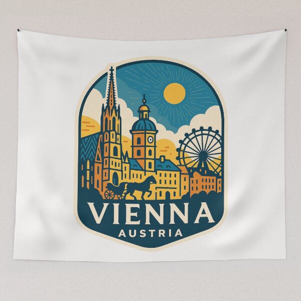 Item preview, Historic Skyline of Vienna, Austria with St. Stephen’s Cathedral designed and sold by Places On Earth.