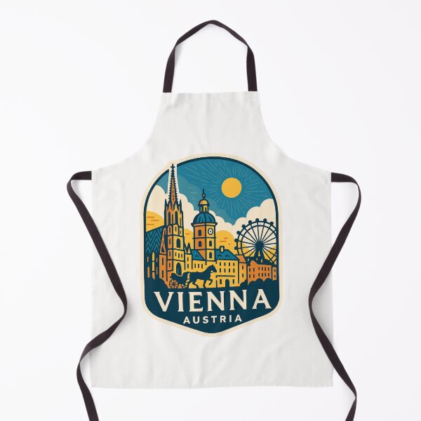 Artikelvorschau, Wiener Architektur und Riesenrad unter goldener Sonne entworfen und verkauft von Places On Earth.