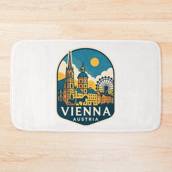 Item preview, Vienna Architecture and Ferris Wheel under Golden Sun designed and sold by Places On Earth.