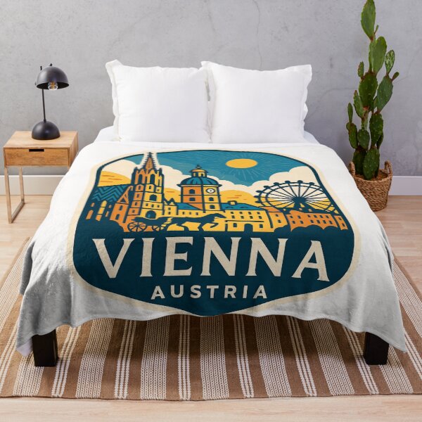 Item preview, Vienna Architecture and Ferris Wheel under Golden Sun designed and sold by Places On Earth.