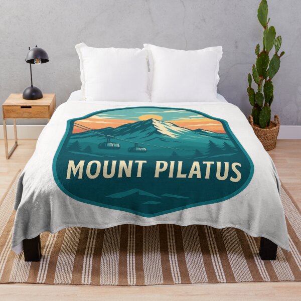Item preview, Sunset Over Mount Pilatus and Alpine Gondolas, Switzerland designed and sold by Places On Earth.
