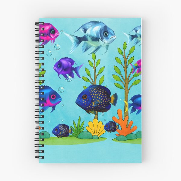 Item preview, "Aquatic Life in a Dreamy Lagoon" "Nine Fish Floating Through Ocean Calm" Each one evokes the visual rhythm and poetic vibe of your artwork.  designed and sold by MayaMaliStudio.