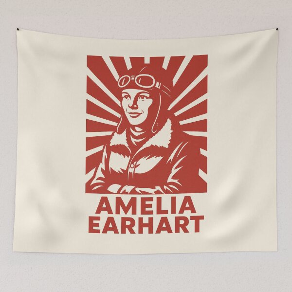 Item preview, Amelia Earhart Retro Tribute | Vintage Aviation Poster  designed and sold by Anniko Art Studio.
