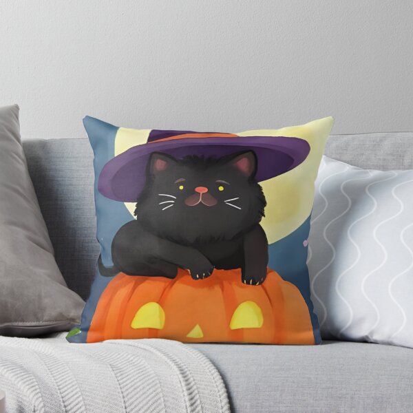 Item preview, “Witch Meow is out hunting tonight!” designed and sold by nighttime1990.