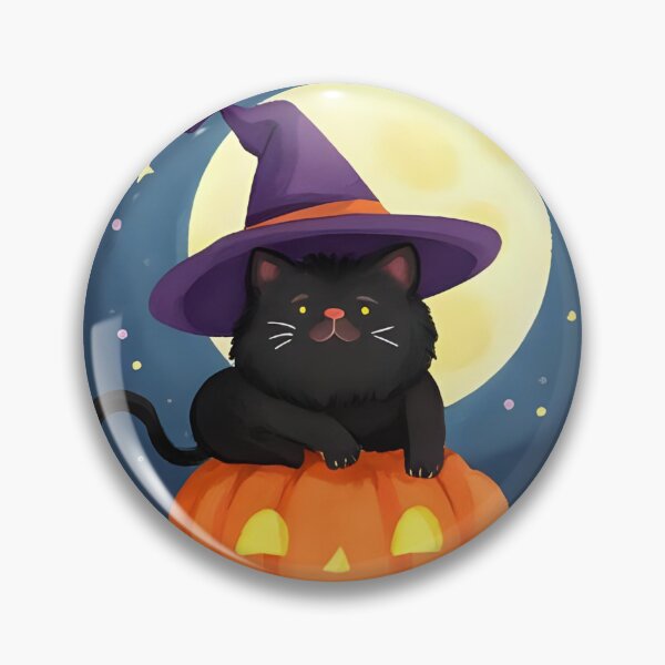 Item preview, “Witch Meow is out hunting tonight!” designed and sold by nighttime1990.