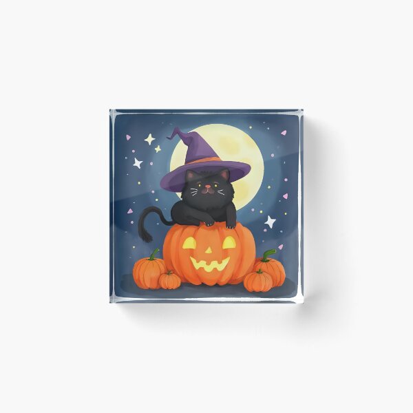 Item preview, “Witch Meow is out hunting tonight!” designed and sold by nighttime1990.