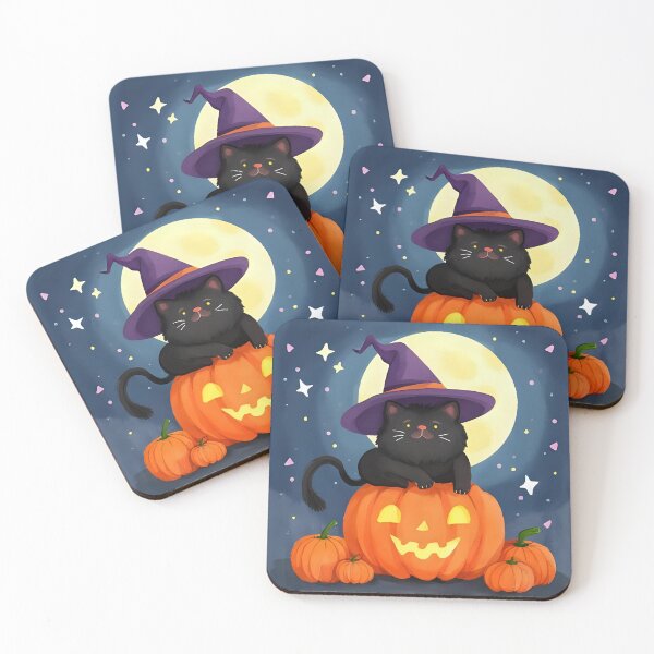 Item preview, “Witch Meow is out hunting tonight!” designed and sold by nighttime1990.