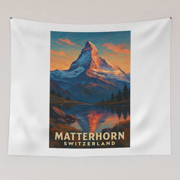 Item preview, Matterhorn Sunset Reflection in Valais, Switzerland designed and sold by Aryabek.
