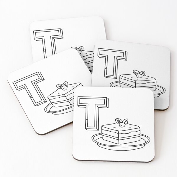 Item preview, An illustration of letter T stands for Tiramisu designed and sold by rasagamastore.
