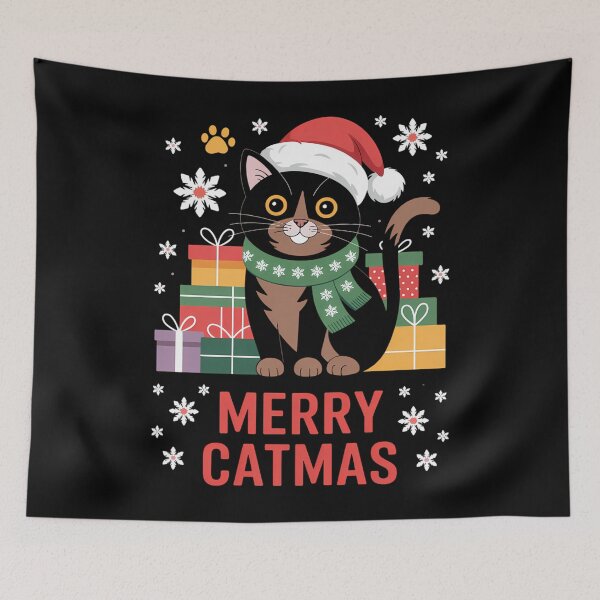 Item preview, Funny Cat Christmas designed and sold by blueyeeti.