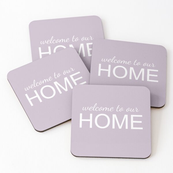 Item preview, Welcome to Our Home – Cozy Wall Art In Lilac Echo designed and sold by ruchikadesigns.
