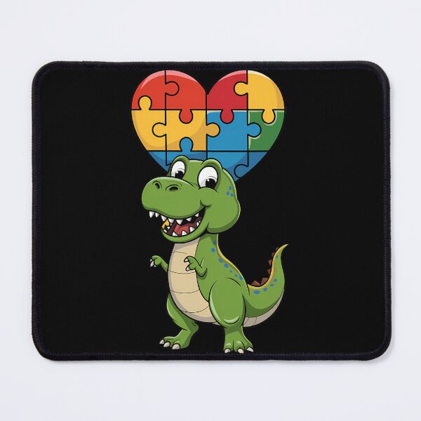 Item preview, Boys Kids Autism Awareness Funny T Rex Dinosaur Puzzle Piece designed and sold by TyraYoung.