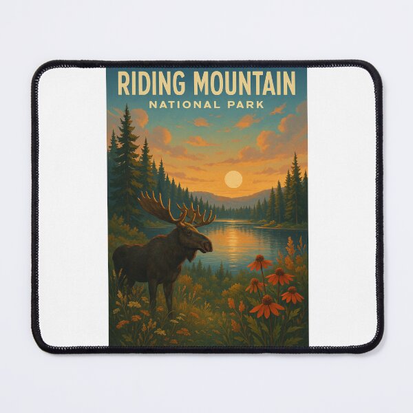 Item preview, Moose and Sunset at Riding Mountain National Park, Manitoba designed and sold by Aryabek.