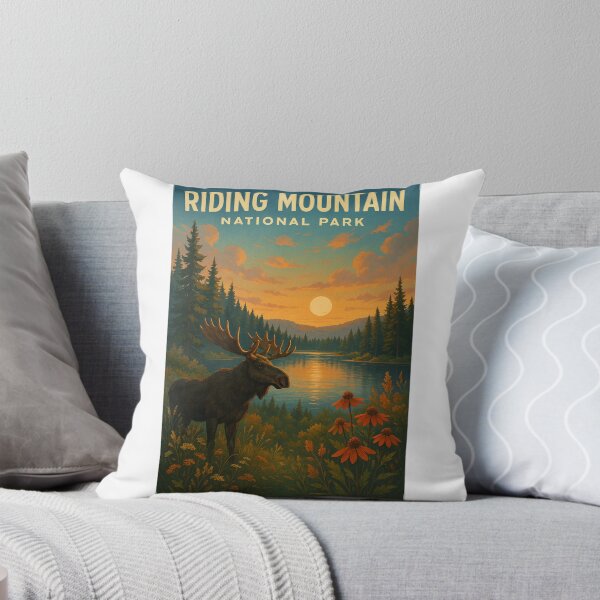 Item preview, Moose and Sunset at Riding Mountain National Park, Manitoba designed and sold by Aryabek.