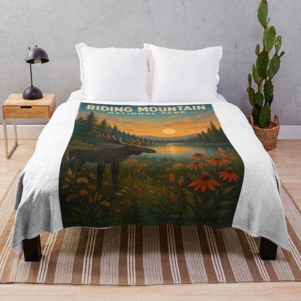 Item preview, Moose and Sunset at Riding Mountain National Park, Manitoba designed and sold by Aryabek.