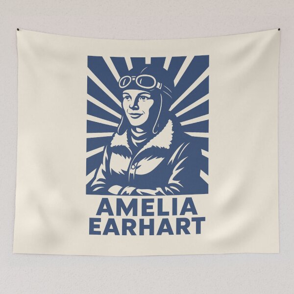 Item preview, Amelia Earhart Retro Tribute | Vintage Aviation Poster  designed and sold by Anniko Art Studio.