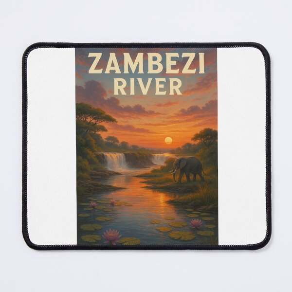 Item preview, Elephant at Sunset on the Zambezi River, Africa designed and sold by Aryabek.