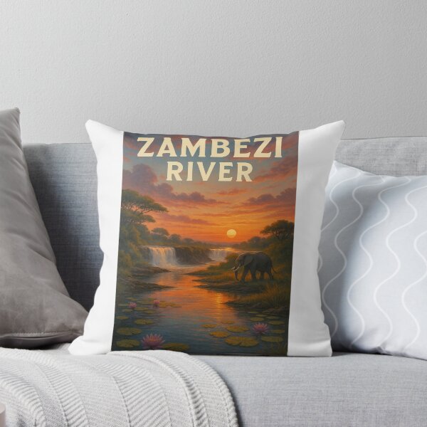 Item preview, Elephant at Sunset on the Zambezi River, Africa designed and sold by Aryabek.