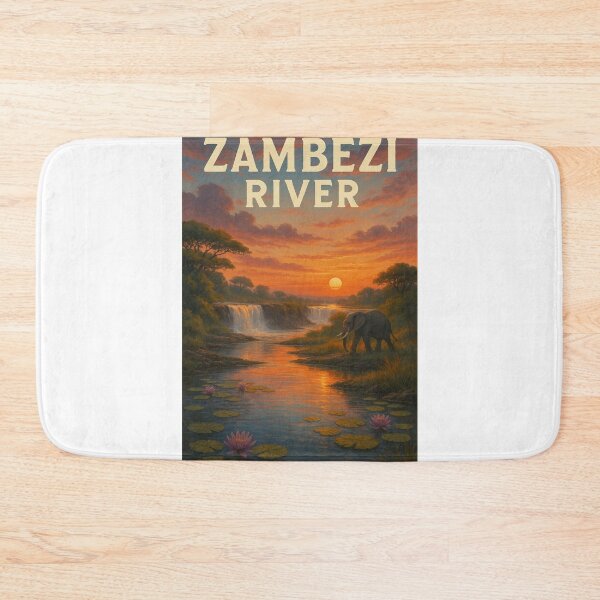 Item preview, Elephant at Sunset on the Zambezi River, Africa designed and sold by Aryabek.