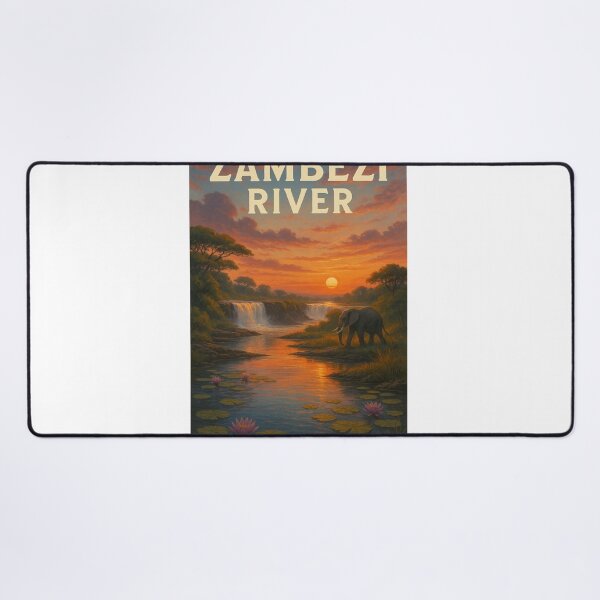 Item preview, Elephant at Sunset on the Zambezi River, Africa designed and sold by Aryabek.
