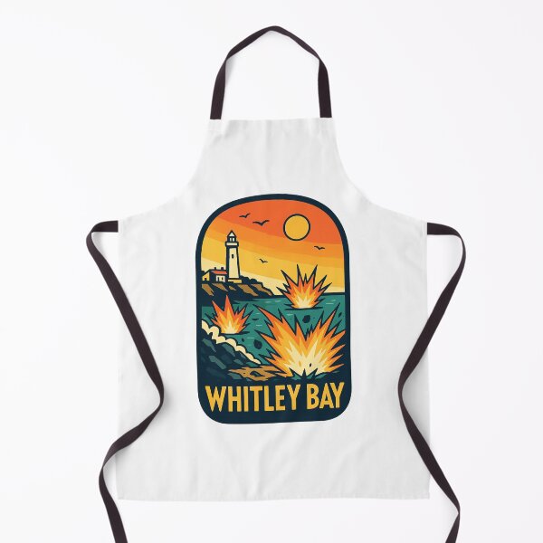 Item preview, Dramatic Seascape with Lighthouse at Sunset in Whitley Bay, England designed and sold by Aryabek.