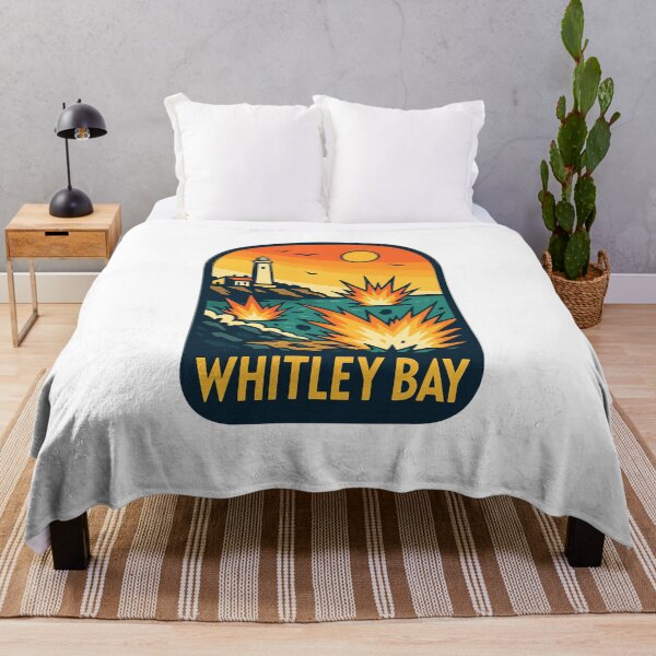 Item preview, Dramatic Seascape with Lighthouse at Sunset in Whitley Bay, England designed and sold by Aryabek.