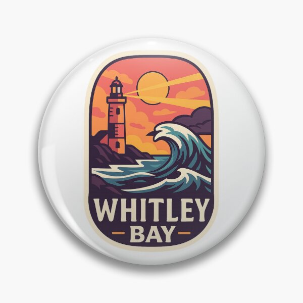 Item preview, Sunset Beacon and Crashing Wave at Whitley Bay, North East England designed and sold by Aryabek.