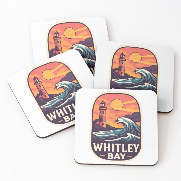 Item preview, Sunset Beacon and Crashing Wave at Whitley Bay, North East England designed and sold by Aryabek.