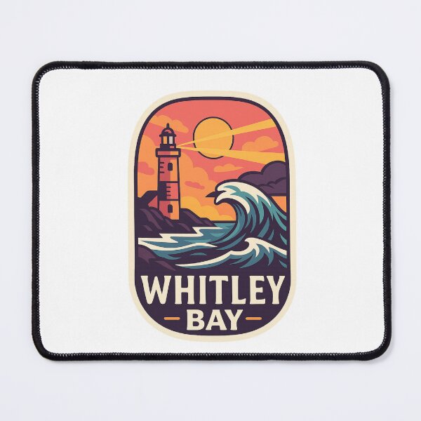 Item preview, Sunset Beacon and Crashing Wave at Whitley Bay, North East England designed and sold by Aryabek.
