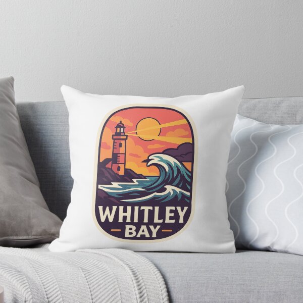 Item preview, Sunset Beacon and Crashing Wave at Whitley Bay, North East England designed and sold by Aryabek.