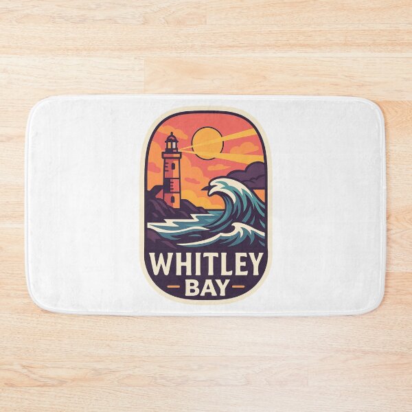 Item preview, Sunset Beacon and Crashing Wave at Whitley Bay, North East England designed and sold by Aryabek.