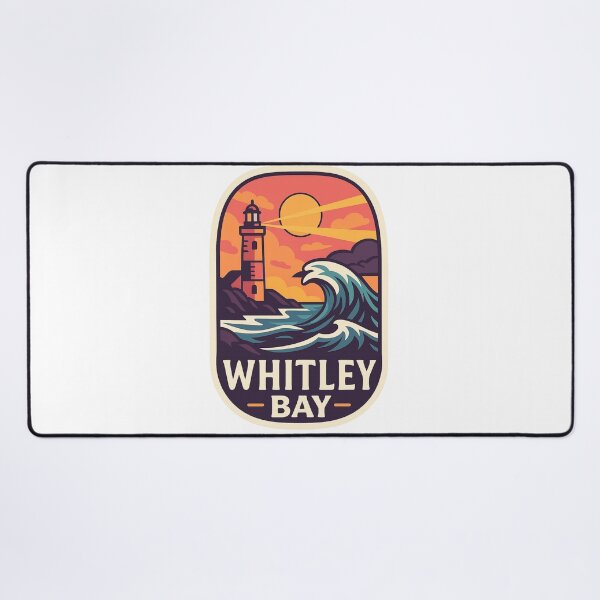 Item preview, Sunset Beacon and Crashing Wave at Whitley Bay, North East England designed and sold by Aryabek.
