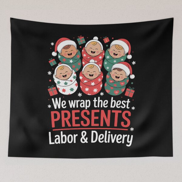 Item preview, Labor and Delivery Nurse Xmas designed and sold by blueyeeti.