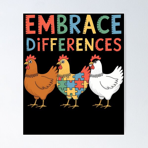 Item preview, Embrace Differences Chicken Puzzle Autism Awareness Animal designed and sold by TyraYoung.