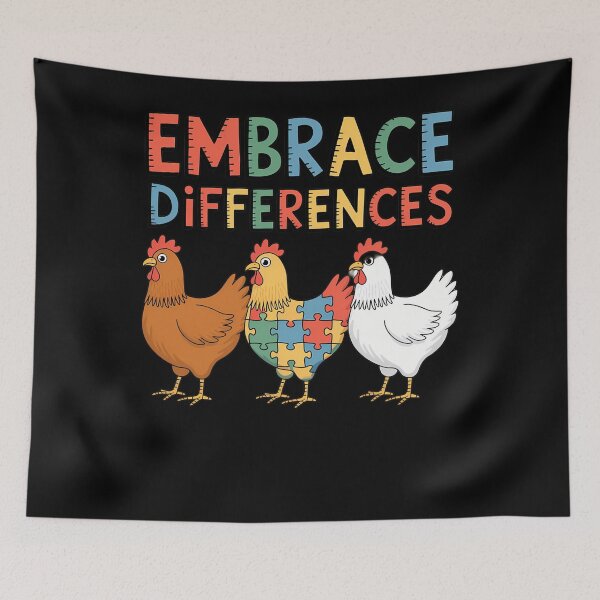 Item preview, Embrace Differences Chicken Puzzle Autism Awareness Animal designed and sold by TyraYoung.