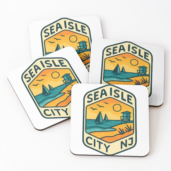 Item preview, Sailboats at Sunset in Sea Isle City, New Jersey Shore designed and sold by Aryabek.