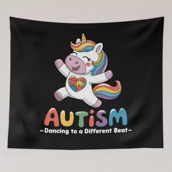 Item preview, Girl Autism Awareness Unicorn Dancing To Be A Different Beat designed and sold by TyraYoung.