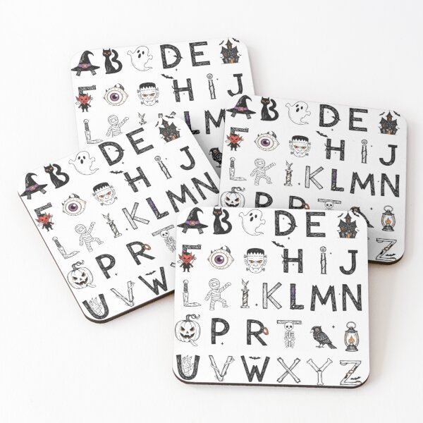 Item preview, Creepy Halloween Alphabet Art Series 2025 designed and sold by Gurjeetpixelart.