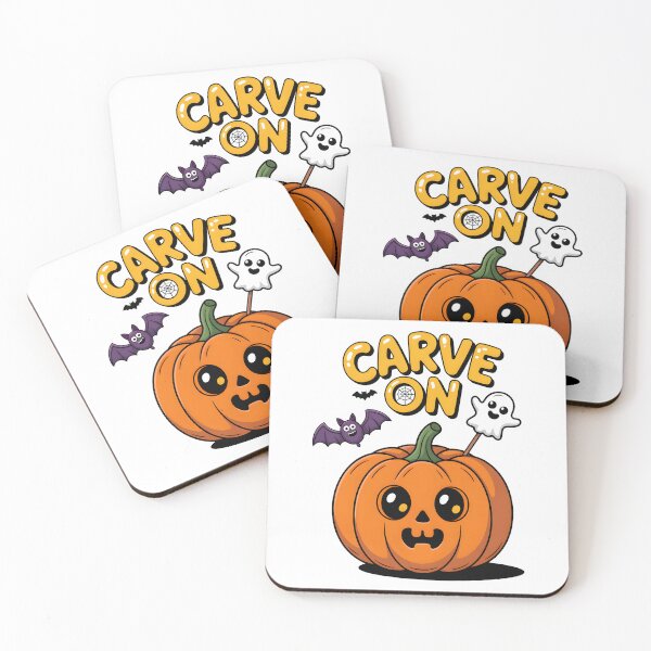 Item preview, Carve On – Cute Spooky Halloween Pumpkin Decor designed and sold by Taans-Creation.
