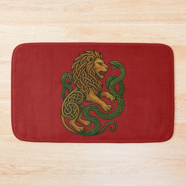 Item preview, A LION AND A CELTIC SNAKE designed and sold by infinitearte.